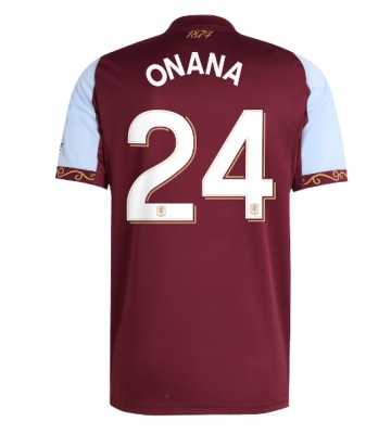 Aston Villa Amadou Onana #24 Hjemmebanetrøje 2025-26 Kortærmet